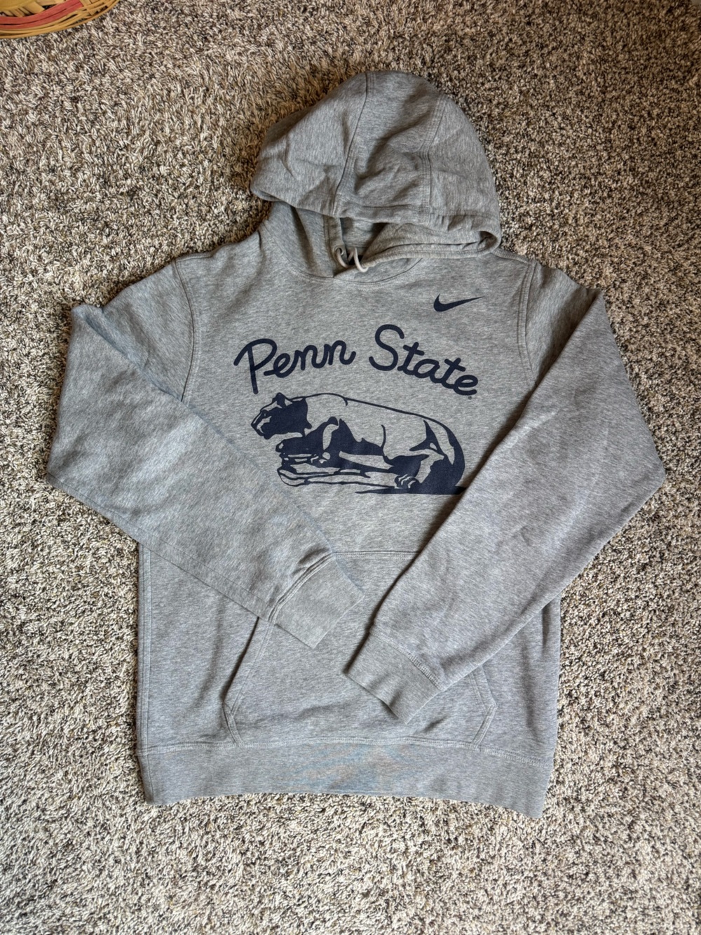 Penn State Nike Pullover Hoodie with Navy Graphic
